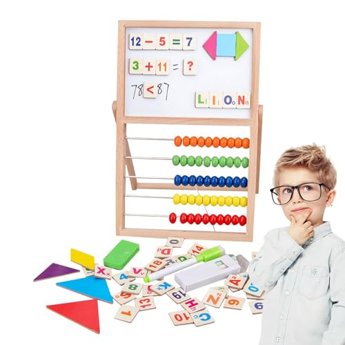 Dfstvup Abakus-Mathe-Spiele, Abakus für Kinder-Mathe - Vielseitiges Abakus-Mathe-Zählspielzeug aus Holz | Innovatives Früherziehungsspielzeug, Vorschul-Lernspielzeug für Kinder, und Mädchen von Dfstvup