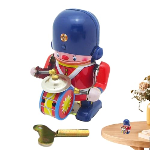 Dfstvup Aufziehroboter-Spielzeug für Kinder,Aufzieh-Tanzroboterspielzeug - Vintage-Roboter zum Aufziehen aus Blech,Entwicklungsspielzeug, Trommel-Action-Tisch-Bücherregal-Figur, Dekoration für von Dfstvup