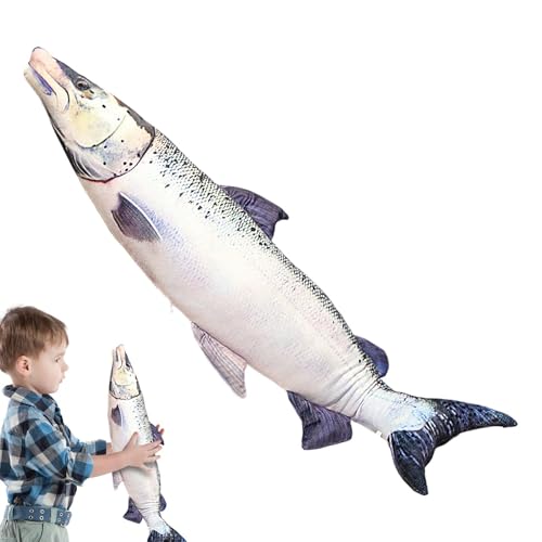 Dfstvup Fischplüsch,Fischstofftier | Kuscheltiere Cartoon Plüschpuppe Simulation Fisch,23,6 Zoll Cartoon Fisch Plüsch Stofftier Kinder Plüschtier Kissen für Sofa, Schlafzimmer, Autodekoration von Dfstvup