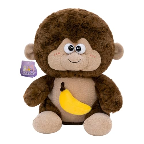 Dfstvup Gefüllte Affenkissen, Plüsch Monkey Doll - Nette weich gefüllte Tierfigur,Entzückendes Plüsch -Affenspielzeug für Wohnzimmer, Schlafzimmer, Kinderzimmer, Sofa, Couch von Dfstvup