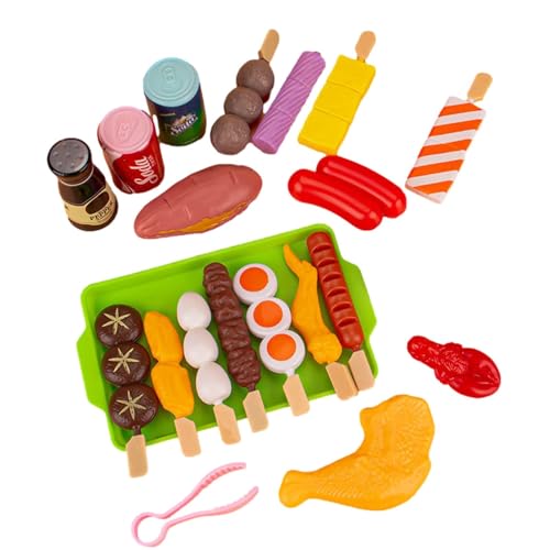 Dfstvup Grill Spielen | Grill-Spielset | Küchen-Kochspielzeug-Set für Rollen- und Rollenspiele, lustiges, lehrreiches Geschenk für, Mädchen, Kinder von Dfstvup