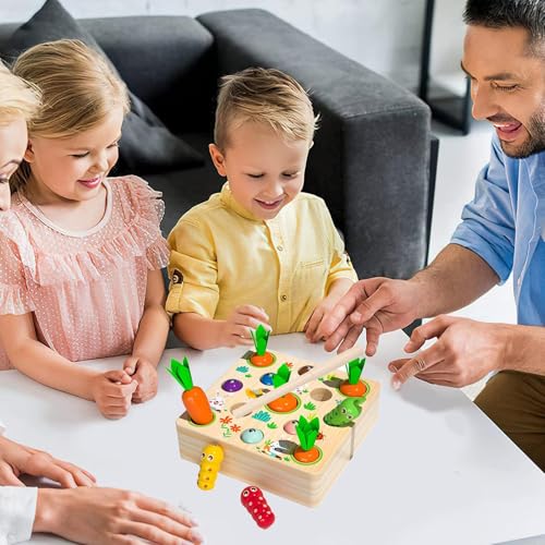 Dfstvup Karottensortierspiel, Holzform Sorter - Babyspielzeug -passendes Puzzle,Lustige hölzerne multifunktionale Form Sortierer für das Vorschullernen von Dfstvup