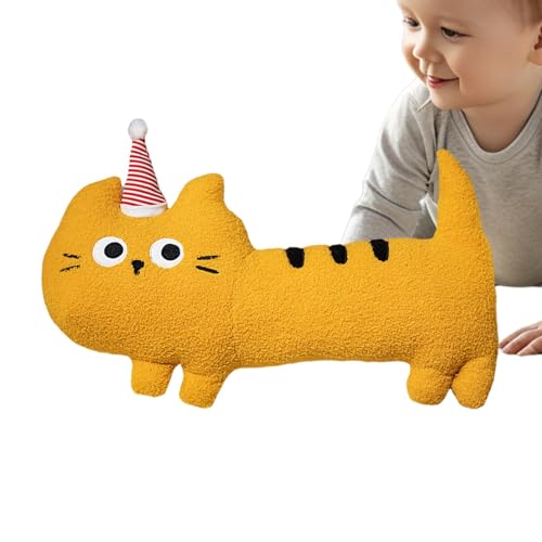 Dfstvup Katze Plüschkörperkissen, langes Katzenkörperkissen | Nette Cartoon Animal Doll Kissen,Kätzchen Plüschspielzeug, Spielzeug, Weihnachtsdekorationen für Freundin und Kinder von Dfstvup