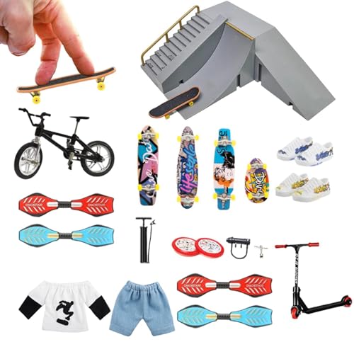 Dfstvup Kit für Finger-Skateboard | Mini-Finger-Skateboards für Kinder-Griffbretter | Fingerspitzenbewegungs-Fahrrad-Partygeschenke für Kinder als Geschenk von Dfstvup