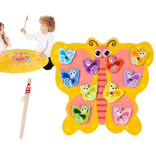 Dfstvup Kleinkindfischereispiel, Magnetic Fishing Toy | Magneter Schmetterling Fischering Pool Spielzeug - Vorschullernunterrichtshilfen, interaktiver Familienbindungsinstrument für Kinder und von Dfstvup