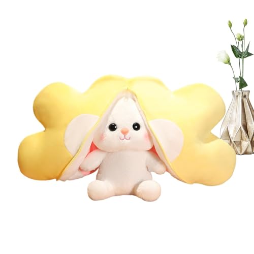 Dfstvup Kuschelhasen gefülltes Tier, Obsthasen Plüsch - Reversible Stofftiere für Mädchen,Süße stickige Puppe, Bunny Plushie Doll, Toast Design für Kinder Erwachsene, Mädchen von Dfstvup