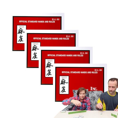 Dfstvup Mahjong Karten 2025, Mahjong Spielkarten, 4 teiliges Tragbares Spielbrett Klare Großschrift für Familie Verein Reise Lernen Zuhause Dfstvup Mahjong Karten 2025, Mahjong Spielkarten, 4 teiliges Tragbares Spielbrett Klare Großschrift für Familie Verein Reise Lernen Zuhause von Dfstvup
