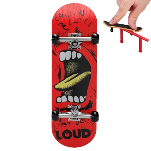 Dfstvup Mini-Skateboard-Spielzeug, Fingerscooter-Spielzeug mit 5-lagigem Ahornholz-Deck, Fingerbretter, Mini-Skateboard-Fingerbretter für Skateboard-Lernspielzeug, Partygeschenke, Neuheitsspielzeug von Dfstvup