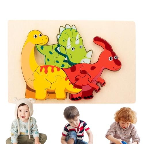 Dfstvup Pädagogisches 3D-Cartoon-Puzzle,Pädagogisches 3D-Cartoon-Puzzle für Kinder | 3D-Cartoon-Puzzles aus Holz,Lernspielzeug-Puzzles für Kleinkinder im Alter von 1–3 Jahren, Zuhause, Reisen, von Dfstvup