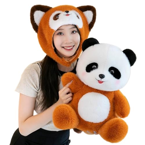 Dfstvup Panda Stofftier,Plüsch Panda Puppen für Mädchen,Anschmiegsames weiches Plüsch-Panda-Kissen - Entzückende Stoffpuppe Kuscheltier-Komfortpuppe für Wohnzimmer, Schlafzimmer, Bett, Sofa, Couch von Dfstvup