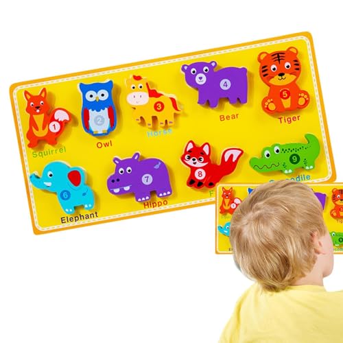 Dfstvup Passende Holzpuzzles, Holzformpuzzle, Bunte Holzformen passendes Puzzle für Kleinkinder, Kinder ab 3 Jahren, Vorschul-Lernspielzeug für Kindergarten, Schlafzimmer von Dfstvup