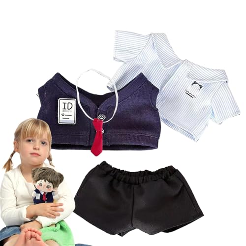 Dfstvup Plüschpuppenkleidung, Puppenkleidung und Zubehör - 7,87 Zoll Puppenkleidung Weiches Puppenoutfit | Kleider-Outfits, schöne Hosen, Puppenzubehör für Puppen und Spielzeug von Dfstvup