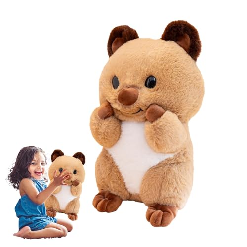 Dfstvup Quokka Stofftier,Quokka Plüschkissen, Gefülltes Quokka Kuschelkissen Spielzeug, Entzückendes Tierpuppenspielzeug, Stofftier-Plüschtier für Wohnzimmer, Schlafzimmer, Kinderzimmer von Dfstvup