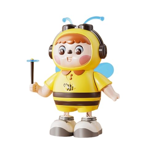 Dfstvup Tanzendes Gehspielzeug, Musikalisches Bienenspielzeug - Entwicklungslernendes Krabbelspielzeug | Entzückendes interaktives pädagogisches Bienenspielzeug mit Bienenantennen und Blume für den 1. von Dfstvup