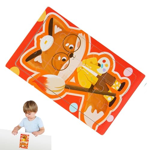 Dfstvup Tier-Puzzle-Spielzeug, Kleinkind-Holzpuzzle | 12-teiliges Spielzeug-Tierpuzzle Cartoon-Puzzle aus Holz,Kultivieren Sie Beobachtungs-Lernaktivitäten im Vorschulalter für Kinder über 3 Jahre von Dfstvup