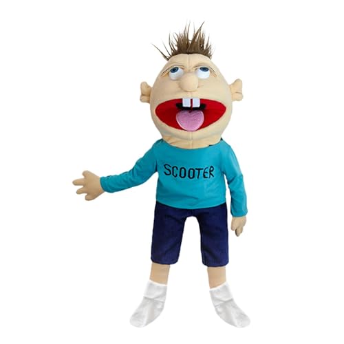 Jeffy Puppet, weiche Plüschtier Handpuppe, Jeffy Puppet Series Streichspaß, weiches Handpuppenspielzeug mit funktionierendem Mund, Spielhaus, Handpuppen Cartoon Plüschtier für Geburtstags von Dfstvup