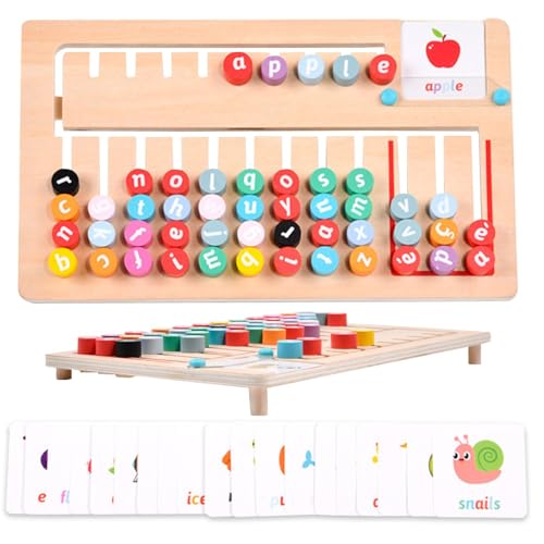 1 Set Buchstaben-Matching-Spiel für Kinder, Match- und Buchstabierspiel, Alphabet- und Rechtschreibspiele, Buchstaben-Matching-Spielzeug mit Wörtern, Lernkarten, Kinder-Lern- und Lernspielzeug, w von Dgayaeic