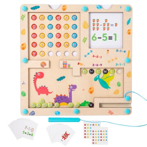 Addition & Subtraction Math Board Games for Kids, Wooden Double Side Vocabulary Learning Board Games, Numbers Learning Educational Toys Colorful Counting Board Game Toys for 4 5 6 Year Old Boys Girls von Dgayaeic