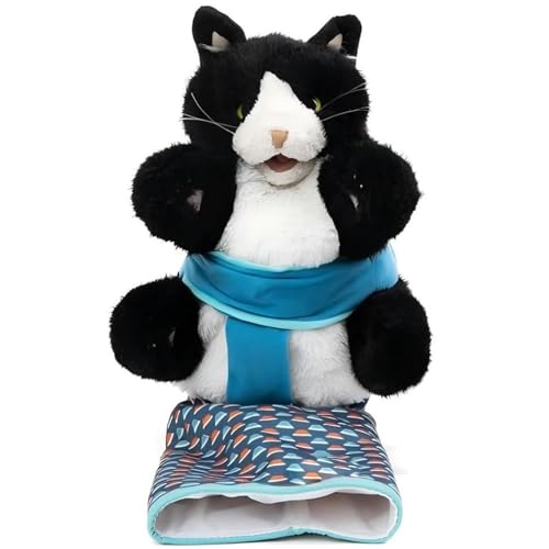 Cat Hand Puppet Toy, Plüschkatze Wrestle Toy, Tierhandpuppen -Interaktives schwieriges Geschenk, weiches Plüschmaterial, kreatives Design, fördert körperliche Aktivität für Kinder und Erwachsene von Dgayaeic