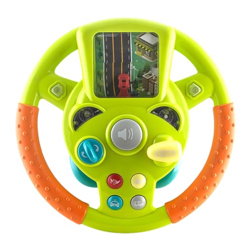 Children's Steering Wheel Toy, Simulated Portable Driving Controller With Funny Sounding, Car Backseat Pretend Simulated Driving Steering Wheel Toy With Light And Music Ideal Present For Kids Toddler von Dgayaeic