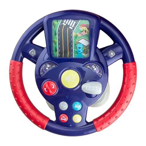 Children's Steering Wheel Toy, Simulated Portable Driving Controller With Funny Sounding, Car Backseat Pretend Simulated Driving Steering Wheel Toy With Light And Music Ideal Present For Kids Toddler von Dgayaeic