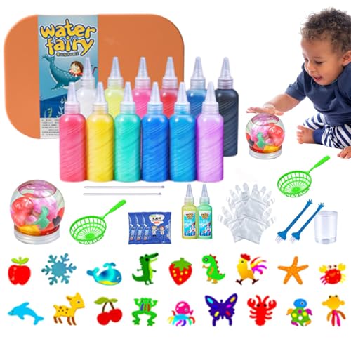 DIYs Magic Gel Water Set Sensory Toy, Magic Gel Water Toy Kit Creative 3D Toy Creation Kit Magic Gel Water Toy Creation Set with Sea Animal Mold Joyful Present for Kids Birthdays Christmas von Dgayaeic