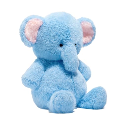 Dgayaeic Elefanten-Stofftier, 30 cm große Stofftierpuppe, Blauer Plüschelefant, weiches und kuscheliges Material, PP-Baumwolle, Perfekter Kuschelfreund und Geschenkidee für Kinder jeden Alters von Dgayaeic