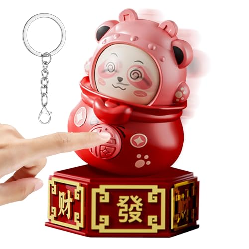 Dgayaeic Gesichtsverändernde Panda-Puppe, Panda-Spielzeug,Anime Panda Miniatur Figur - Kreative hängende Ornamente, mehrere Ausdrücke ändern manuell Zappelspielzeug für Feiertagsgeburtstage von Dgayaeic