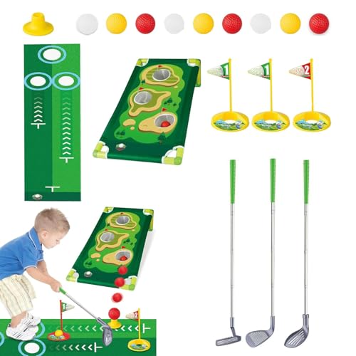 Dgayaeic Golfspielzeug-Set Putting-Matte, Kinder-Golfschläger-Set - Verstellbares Kinder-Golfschläger-Golfspielzeug | Einziehbare Sportspielzeug-Golfspiele mit Übungsloch für von Dgayaeic