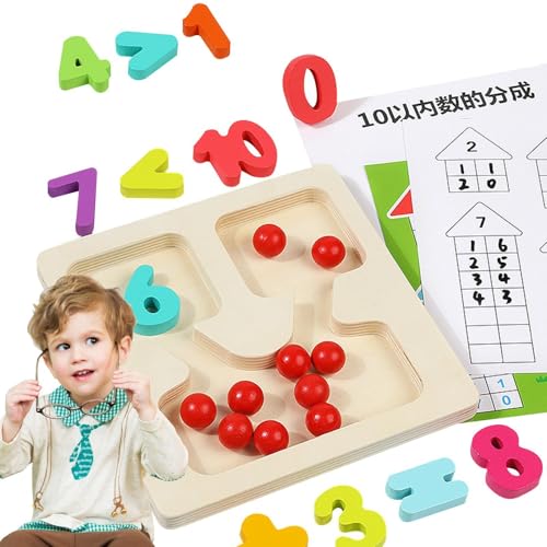 Dgayaeic Math Manipulatives Kindergarten, Kindergarten Mathe-Spiele | Zählblöcke für den Kindergarten - Wiederverwendbare Mathe-Manipulationen, pädagogisches Lern-Zahlenspielzeug für den von Dgayaeic