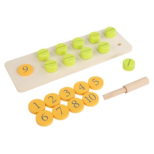 Dgayaeic Muttern und Bolzen für Kinder, Holzschraubenspielzeug | Mathematik Funny Board Interactive - Zählen Sie Nussspiel, Lernzahlenverfolgungspielzeug für Zuhause, Kinder ab 3 Jahren von Dgayaeic