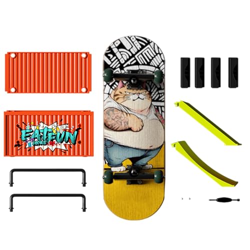 Finger Skateboards For Kids, Finger Skateboard Kits, Funny Skateboard Toy, Cute Toy Finger Skateboards Encourages Creativity & Hand-Eye Coordination Complete Fingerboard Set For Beginners And Experts von Dgayaeic