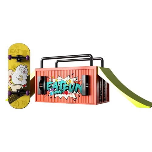 Finger Skateboards For Kids, Finger Skateboard Kits, Funny Skateboard Toy, Cute Toy Finger Skateboards Encourages Creativity & Hand-Eye Coordination Complete Fingerboard Set For Beginners And Experts von Dgayaeic