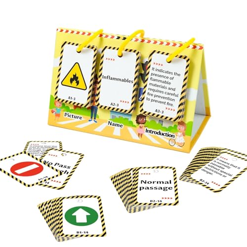 Flash-Karten, Straßenschilder Flash-Karten Set, Vorschullern-sensorisches Spielzeug, helles und ansprechendes Design, interaktiver pädagogischer Spaß, Steigerung der Sprach- und Vokabularfähigkeiten, von Dgayaeic