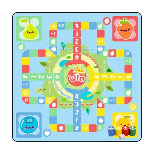 Fliegende Schach-Spielmatte, Flugzeug-Schachspielmatte, faltbares Schachbrett, wasserdichter Flying Checker-Brettspielteppich, Reise-Schachspielspielzeug, einfach zu packen für Kinder und Erwachsene, von Dgayaeic