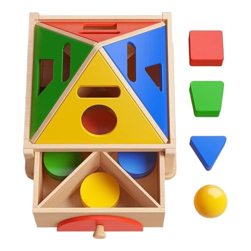 Form- und farblich passendes Puzzlespielzeug, geometrische Holzformen zum Stapeln, Formsortierer und passendes Stapelspielzeug, Lernspielzeug für die frühe Entwicklung und Aktivität, sensorisches Spie von Dgayaeic