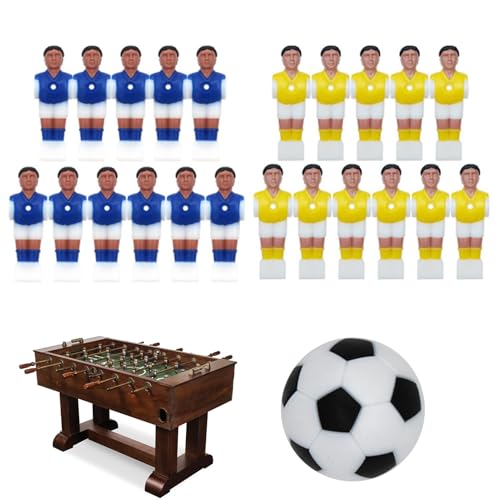 Fußballmänner Set, Tischfußball -Realistische Spielerspiel, Kinder- und Erwachsenen -Brettspiele, den Zusammenhalt des Teams, Sie schnell Wettbewerbe, kompakt und tragbar, Harz ideal für Fußba von Dgayaeic