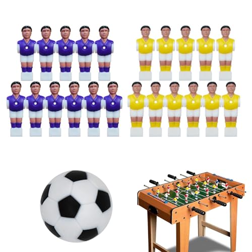 Fußballmänner Set, Tischfußball -Realistische Spielerspiel, Kinder- und Erwachsenen -Brettspiele, den Zusammenhalt des Teams, Sie schnell Wettbewerbe, kompakt und tragbar, Harz ideal für Fußba von Dgayaeic