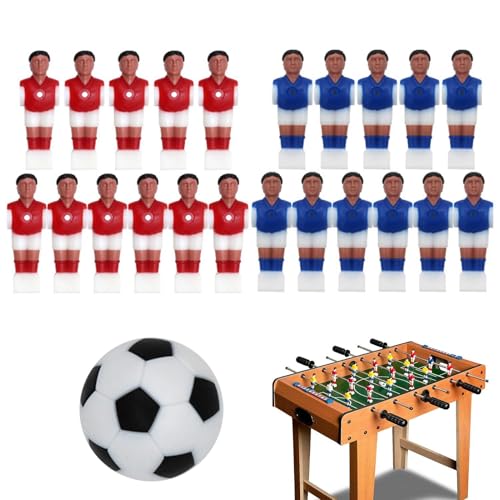 Fußballmänner Set, Tischfußball -Realistische Spielerspiel, Kinder- und Erwachsenen -Brettspiele, den Zusammenhalt des Teams, Sie schnell Wettbewerbe, kompakt und tragbar, Harz ideal für Fußba von Dgayaeic