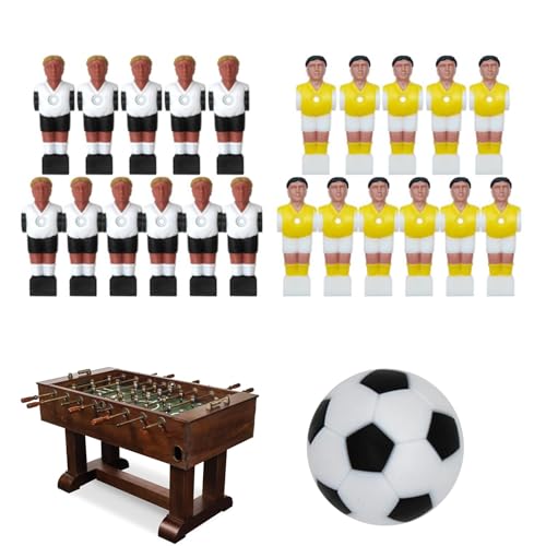 Fußballmänner Set, Tischfußball -Realistische Spielerspiel, Kinder- und Erwachsenen -Brettspiele, den Zusammenhalt des Teams, Sie schnell Wettbewerbe, kompakt und tragbar, Harz ideal für Fußba von Dgayaeic