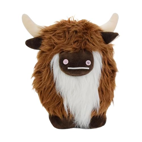 Highland Cow Plush Toy, Highland Cow Stuffed Animal, Cow Plush Cuddly Toys, Realistic Highland Cow Plush Doll, Longhair Bull Plush Stuffed Doll Cuddly Cow Plushies Farm Doll For Kids & Home Decoration von Dgayaeic