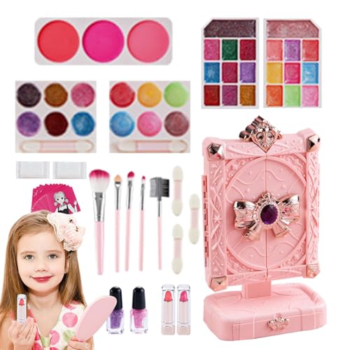 Kids Makeup Kits For Little Girls, Princess Real Washable Pretend Play Cosmetic Set Toys, Make Up Starter Kit Children Princess Pretend Play Games Toys Birthday Presents Creative Play For Girls Age 4+ von Dgayaeic