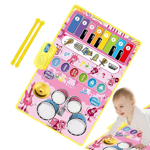 Kids Non-Slip Piano Mat, Musical Keyboard Playmat, Piano Music Mat, Dance Mats, Touch Play Mat Floor Keyboard Musical Carpet Mat Encourages Movement For Toddler Baby Kids Birthday Gift Early Education von Dgayaeic