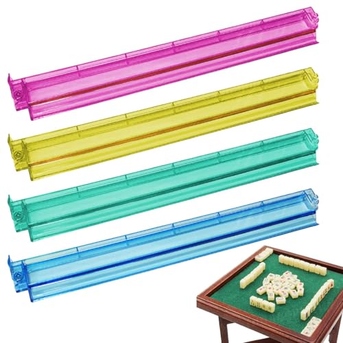 Mahjong Pushers und Racks, 4-teiliges mehrfarbiges Pushers-Racks, Acrylspeicherorganisator, Acrylmaterial, elegantes Design, einfach zu bedienen und sauber für Mahjong-Enthusiasten, Brettspiel- von Dgayaeic