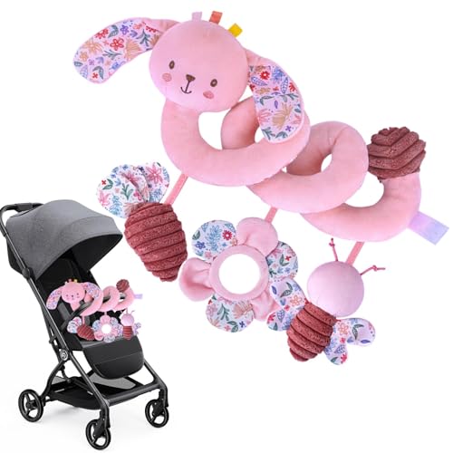 Plush Stroller Toy, Baby Pram Pushchair Toys, Hanging Rattle Toys Hanging Plush Soft Toys Baby Sensory Toy Crib Early Education Play Toys Stroller Crib Activity Toys For Babies Toddler -WONDERFUL GIFT von Dgayaeic