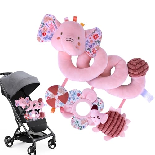 Plush Stroller Toy, Baby Pram Pushchair Toys, Hanging Rattle Toys Hanging Plush Soft Toys Baby Sensory Toy Crib Early Education Play Toys Stroller Crib Activity Toys For Babies Toddler -WONDERFUL GIFT von Dgayaeic