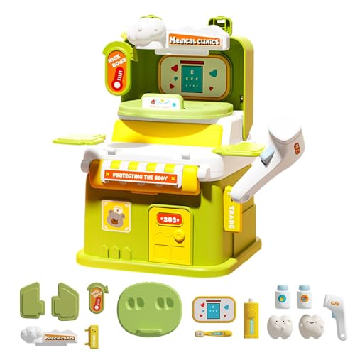 Pretend Play House Set, Role Play Doll House with Handle, Engaging Role Play Experience Doll House Pretend Play Toy Set Amazing Toy Present for Kids (Kitchen Style, Pink Cosmetic Style, Green Style) von Dgayaeic