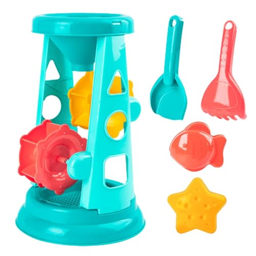 Sand Toys For Children, Beach Toys Travel Sand Windmill, Hourglass Sand Toy, Shovel And Mold Set Colorful Sand Play Accessories Advanced Material Interesting Design Convenient To Carry For Kids Travel von Dgayaeic