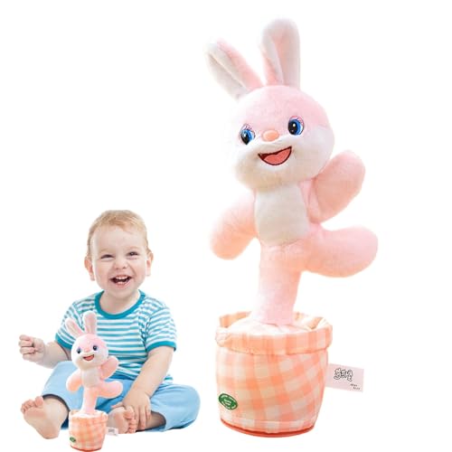 Singing Dancing Plush Animal Toys, Electric Rabbit Cow Donkey Plush Toys, Talking Plush Toy For Children Interactive Baby Toys Electronic Record Plus Toys Repeat What You Say Amazing Present For Kids von Dgayaeic