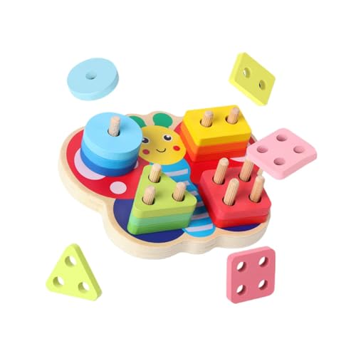 Sorting And Stacking Toys, Shape Matching Game, Geometric Shape Sorting Game, Wooden Shape Stacking Toy Promotes Fine Motor Skills And Creativity Fun And Educational Shape Sorting For Kids Toddler von Dgayaeic